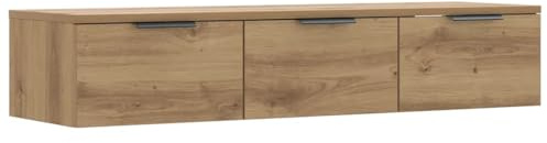 vidaXL Armoire Murale chêne Artisanal 102x30x20 cm Bois d'ingénierie, Armoire Suspendue, étagère Murale, étagère Flottante, Armoire TV Murale