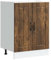 vidaXL Lucca Sink Base Cabinet - Smoked Oak Engineered Wood for Kitchen Organizing with Adjustable Feet - 60x46x81.5 cm