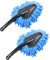 Flaconi 2PCS Cepillo De Cera para Coche,Quitapolvo de Microfibra para Coche,Plumero Coche,Plumero Atrapapolvo Microfibra Lavable,Adecuado para Coche,Bicicleta,RV,Barcos O Uso Doméstico (Azul)