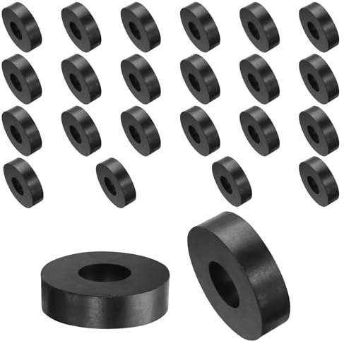QUARKZMAN 24pcs Rondelles en Caoutchouc Anti-Vibration Épaises, Entretoise Plate Amortisseur pour Connexions Électriques Réparations Automobiles Appareils, 40mm OD x 16mm ID x 10mm Hauteur