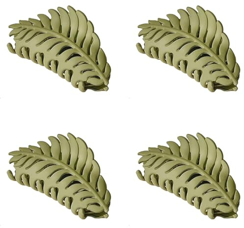 Haarspangen in Blattform, 8,9 cm, rutschfest, Haarspange, Haarklammer, Haarnadeln, Haarschmuck für Damen, Mädchen, dünnes, dickes Haar, 4 Stück