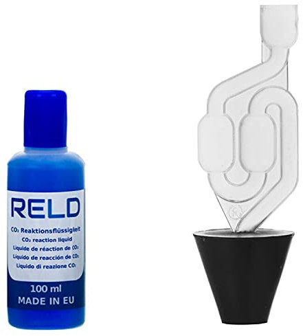 RELD Cylinder Head Gasket Tester Kit CO2 Combustion Leak Gas Test Universal for All Cars and Motorcycles Petrol Diesel Block Rapid Engine Leak Detector for 50 Tests