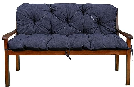 Garden Factory Coussin pour Un Banc de Jardin, Coussin pour Un balançoire de Jardin, Un siége, Un Dossier V2 135x60x50 Bleu Foncé