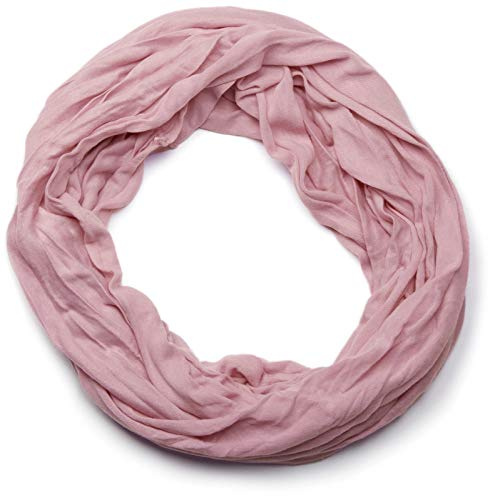 styleBREAKER Jersey Loop Scarf in Crash Look, Monocromatico, Leggero Sciarpa Estiva, Elastico 01016041, colore:Lillà