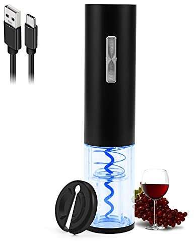 COKUNST USB Rechargeable Electric Wine Bottle Opener with Foil Cutter
