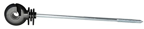 Eider Weidezaun Isolator/Abstandsisolator, 25 Stück, Langstiel 220 mm mit Durchgehender Stütze