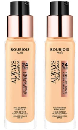 2 x Bourjois Always Fabulous 24hr Extreme Resist Foundation - 120 Light Ivory