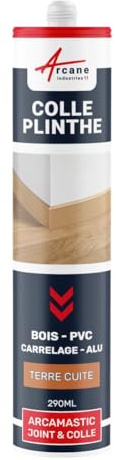 Colle plinthe, bois et carrelage, pose facile - 290 ml x 1 Terre Cuite - ARCANE INDUSTRIES