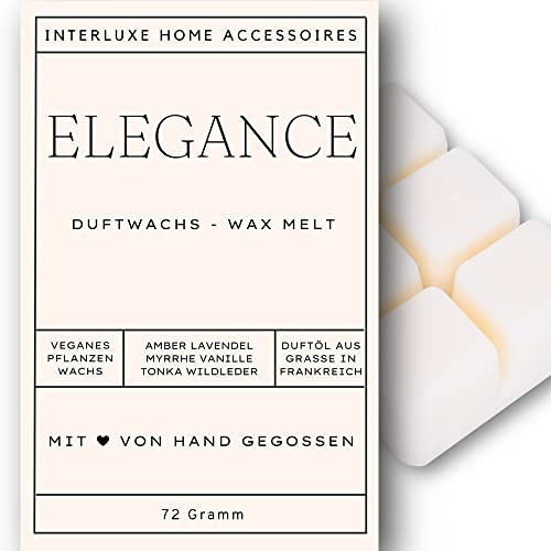 Interluxe Duftmelt Wachsmelt Elegance angenehm duftend Waxmelt 100% pflanzlich Duftwachswürfel für Duftlampe Wachs mit Duftöl Indoor Melts Duftwachs für Aromalampe