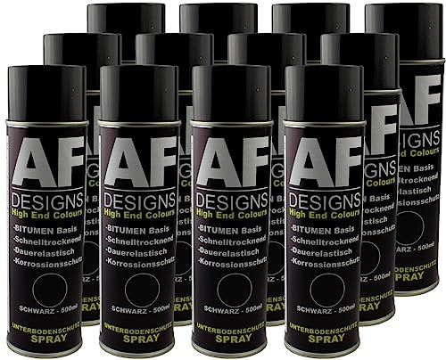 Alex Flittner Designs Unterbodenschutz Bitumen Spray 12x Versiegelung Steinschlagschutz schwarz
