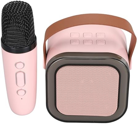 Portable Karaoke Machine, Mini Karaoke Machine for Kids Age 4 to 12, Bluetooth Speaker with Wireless Microphone and Dynamic Light, Christmas Birthday Gifts, for Girls Boys Kids