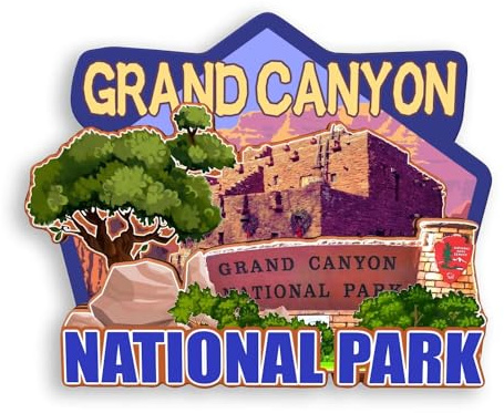 Quwsne Kühlschrankmagnet Grand Canyon National Park Arizona USA Kühlschrankmagnet Stadt Reise Souvenirs Touristengeschenke 3D klassische Sehenswürdigkeiten handgefertigt Handwerk Heimdekoration -327