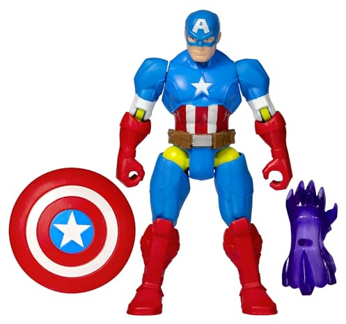 MixMashers Marvel Captain America Avengers Mix-and-Match Action-Figur & Accessoires, Blau