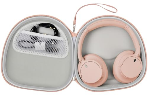 PAIYULE Headphone Case for Sony WH-CH720N WH-CH520 WH-1000XM4 for Soundcore Q20i Q20 Q30 for JBL Tune 720BT 510BT Noise Canceling Headphones, Wireless Headset Travel Bag (Box Only)(Rose Gold)