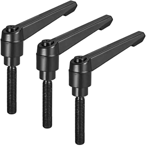 INPBZXOU 3 Stück M8 x 25 mm verstellbarer Klemmhebel, Gewinde, Druckknopf, Ratsche, Außengewinde, Bolzenknöpfe, drehbare Schraubgriffe