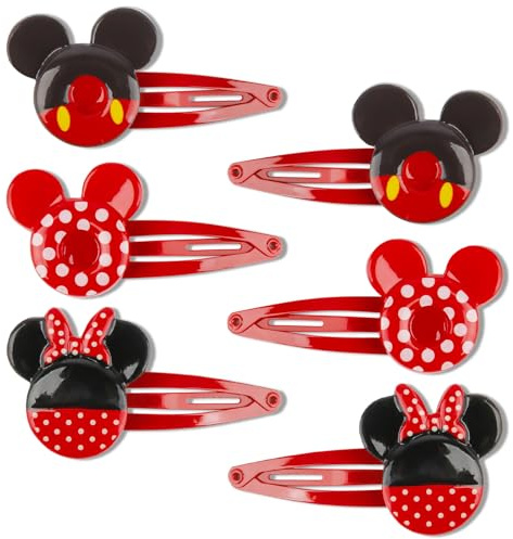 Heartsking Haarspangen Mädchen, 6 Stück Haarspangen Kinder, Haarschmuck Mädchen, Haarclips im Cartoon Motiv, Niedliche Haarspange Glitzer für Kinder