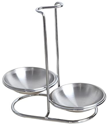 Homyl Support pour Cuillère en Acier Inoxydable avec Repose-louche et Passoire, Ré