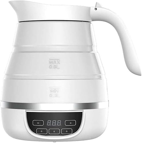 Bollitore elettrico pieghevole, Bollitore da viaggio, Display della temperatura da viaggio, Regolazione multi-velocità, Silicone alimentare 600ML 110-220V Mantieni caldo Spegnimento automatico