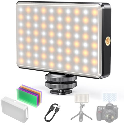 Selfie Licht 80 LED,Wiederaufladbares Handy Licht,Clip-On Ringlicht Handy mit 3 Modi,CRI 95+ Influencer Zubehör für TikTok und YouTube,Geeignet für Selfie,Make-up,Laptop und Vlog