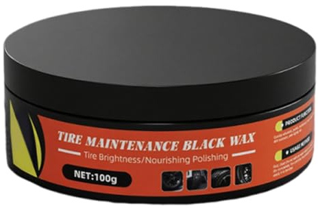Brillantador Para Neumáticos De Coche | 100 g Crema De Mantenimiento Para Llantas - Limpiador De Ruedas Negro Con Revestimiento Impermeable - Para El Exterior De Vehículos Automotrices Camión Remolque