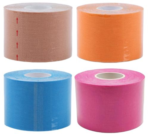4Pcs Face Lift Tape, Anti Wrinkle Face Lifting Strap 1x197 Inch Breathable Facial Eye Neck Tape Patches for Forehead, Cheeks and Eyes|Facial mask