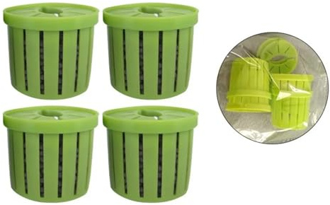 Nuqsx Aquarium Plant Weights 20PCS Water Plant Stand Fish Tank Hydroponic Planting Basket Glass Pot Planted Tank Hanging Aquarium Plant Holder for Fish Tank Substrate Planting(Green)