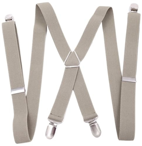 FJOADNVM Bretelle Da Uomo Bretelle da uomo con 4 clip, larghe 2,5 cm, elastiche e regolabili, for adulti, for bambini, accessori sposa Bretelle Della Camicia