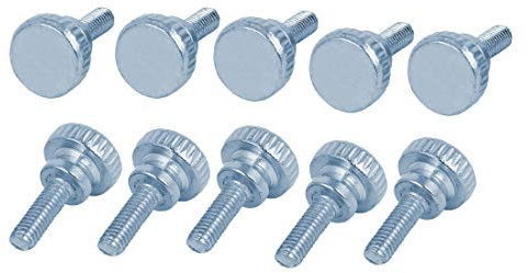 Sourcingmap M4x12mm Carbon Steel Flat Point Knurled Head Thumb Screws Bolts 10pcs