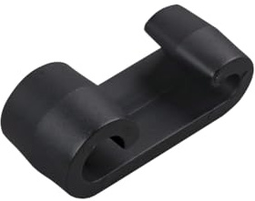 LYSEL® Kunststoff Expanderdoppelhaken, (BxL) 20x50mm in Schwarz (10 Stück)