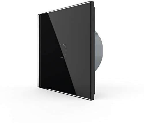 LIVOLO Funk Wechselschalter Kreuzschalter Lichtschalter Touchschalter Unterputz UP Komplettset mit Galsblende in Schwarz