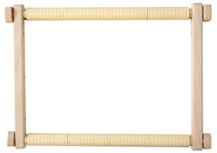 Broderram med clips upp till max. 30 x 40 cm, trä, rektangulär, justerbar