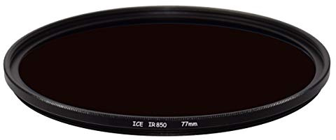ICE IR 77 - Filtro a infrarossi, sottile, 77 mm, 850 HB, 850 nm, colore: Rosso