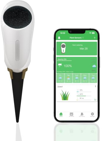 Netro Whisperer 2nd Gen Smart Plant Sensor, APP-Baed, WiFi Connect, Solar Powered for Outdoor Use