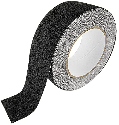 SeKi Halkfri tejp, halkfri svart, 50 mm x 10 meter, halkfritt säkerhetsband för trappor, steg, kakel, ramper, stege eller golvbeläggning; självhäftande tejp