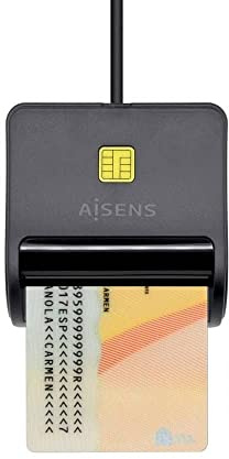 CABLEPELADO Lector de Tarjeta Inteligente DNI Negro