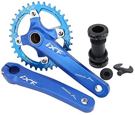 IXF KOOZER Bicycle Crank Arm Set BCD 104 Road Mountain Bike Crankset with Bottom Bracket With 40T Single Chain Ring Chainrings