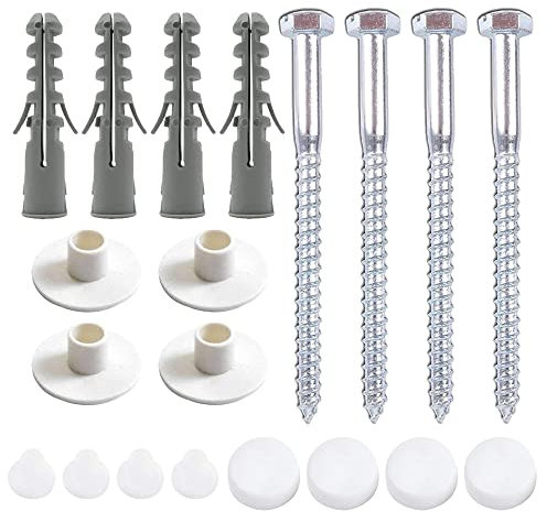 woojfcang Toilet Seat Fittings,2 Sets Bathroom Toilet Pan Floor Fixing Kit Universal Toilet Bidet Anchor Bolts Set Toilet Seat Screws and Hinges Repair Fixing Kit for Toilet Seat Replacement Parts