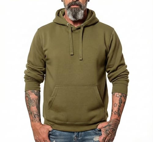 ROCK-IT Apparel Hooded Sweater Herr Hoodie Workerhoodie Hoodie Sweatshirt Herr Hoody Storlek XS-5XL hög kvalitet och mycket mjuk Enamel Green 5XL