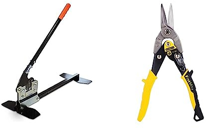 STUD CUTTER - Guillotine pour profilés métalliques & Stanley FATMAX Cisaille Aviation Tête Droite Acier Forgé Chromé Double Action de Pivot pour Plus de Puissance Poignées Ergonomiques Gamme