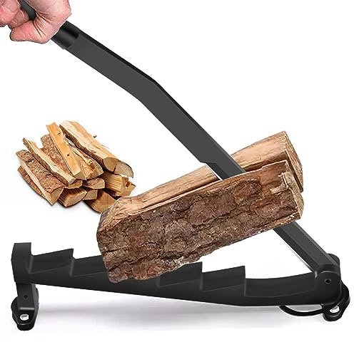 Power Log Splitters, Effortless Firewood Splitter, Wall Mounted Kindling Splitter - Heavy Duty, Portable, Manual Log Splitter for Indoor & Outdoor Use - Perfect for Camping & BBQs