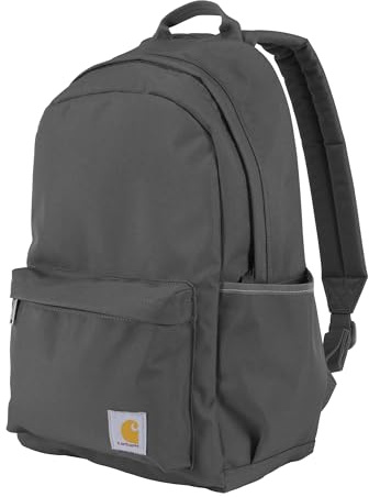 Carhartt - Zaino classico per computer portatile da 21 l, impermeabile, con custodia per computer portatile da 15 e scomparti organizzativi, senza PFAS, grigio