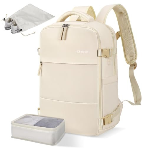 Cinpode Reiserucksack Handgepäck Rucksack für Easyjet, Rucksack Reisen Untersitz Handgepäck, 15,6 Zoll Laptop Travel Damen für Arbeit Schule Reise