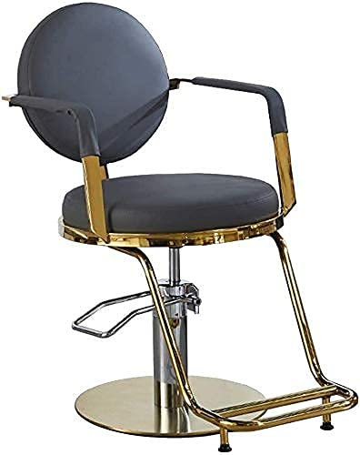 Salon-Liegestuhl, einfacher Retro-hydraulischer Friseurstuhl, Salonstuhl für Friseur, Tattoo-Stuhl, Salonausrüstung mit Fußstütze, Tattoo-Stuhl