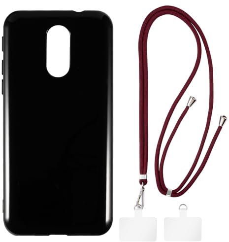 Crossbody-/Halsband-TPU-Handyhüllen-Set Kompatibel mit Emporia Smart 3, Stoßfeste Schutzhülle mit Verstellbarem Tragegurt