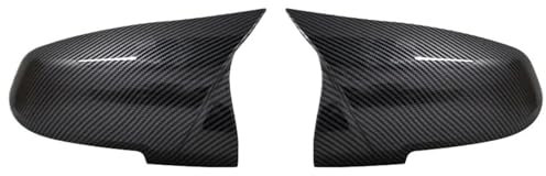 Spiegelkappe 1 Paar Seitliche Rückspiegel-Abdeckkappen ABS Glänzend Schwarz Für 1 2 3 4 Serie F20 F30 F31 F32 F34 F36 E84 2014–2018 Rückspiegel Spiegelkappen(Farbe:Carbon Fiber Pattern)