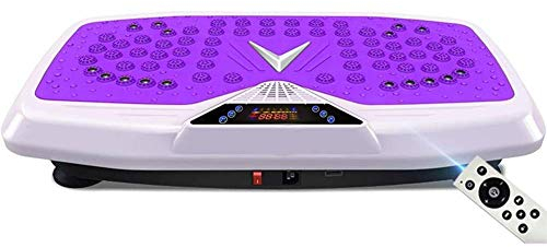 JDSHFEN Machine d'exercice vibrante Plaque vibrante Panneau d'alimentation Masseur de Fitness corporel oscillant Plate-Forme de télécommande entièrement oscillante/Massage magnétique Musique USB