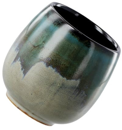 Dewocke Tazze Da Espresso 80 Ml, Tazza Da Caffè In Ceramica, Tazzine Da Caffè Senza Manico, Tazze Da Tè Piccole, Tazza Da Tè In Porcellana blu, Tazze Da Te Fatte a Mano, Tazze In Ceramica Smaltata