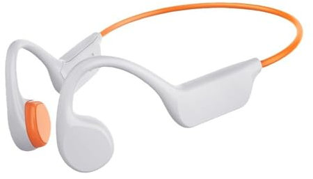 GZLMMY Cuffie a conduzione ossea IPX8, impermeabili, 32 GB, Bluetooth 5.3, cuffie wireless con microfono per nuoto (bianco)