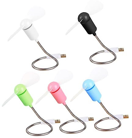 NUOBESTY 5piezas Mini Ventiladores Usb Ventiladores De Computadora Flexibles De Refrigeración Para Ordenador Portátil