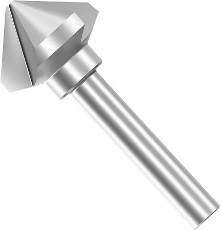 25mm Countersink Drill Bit HSS 6542 90° Chamfer Cutter 3-Flute High-Speed Steel Positioning Drill Bit Compatible with Bosch DeWalt Makita Wood Metal Steel Stainless Steel Machine Tool